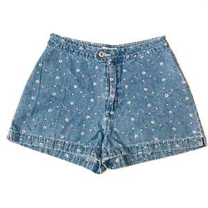 Xhileration vtg embroidered floral shorts